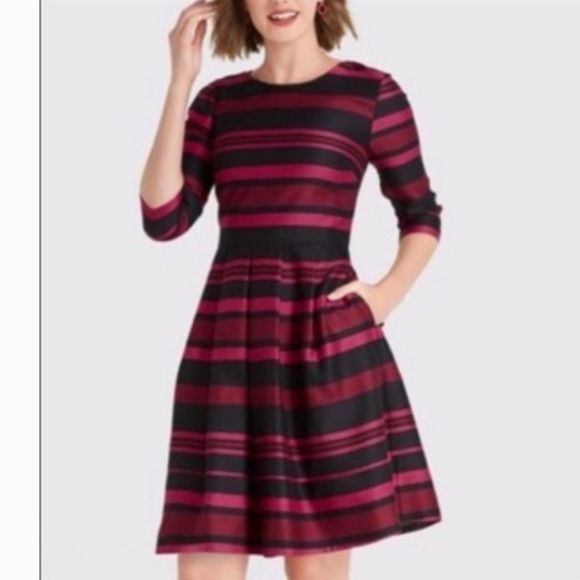 Draper James Collection Cabernet Stripe Dress - Picture 3 of 14